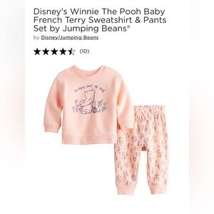 Disney Winnie the Pooh Sweatshirt and Pant Set Never Worn NWOT 6-9M
